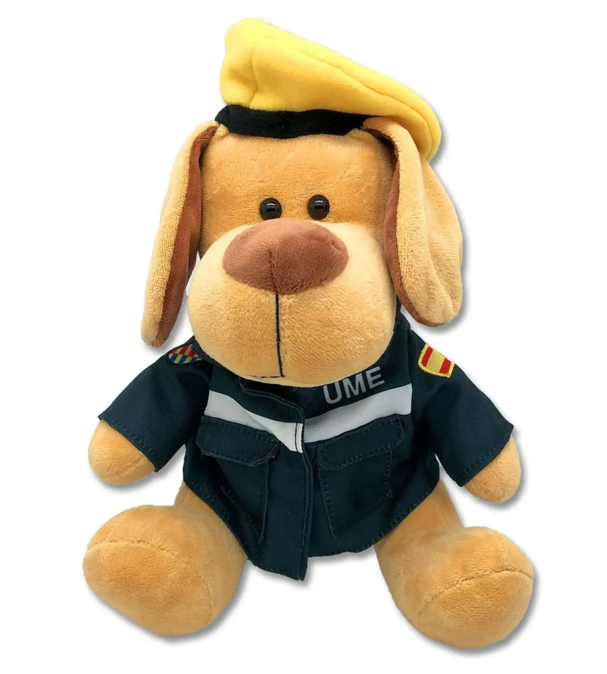 Comprar Peluche Perro UME Unidad Militar de Emergencias La Flamenca de Borgoña Bandera España