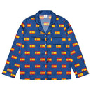 Comprar Pijama de manga larga Azul Bandera España con ribete La Flamenca de Borgoña Bandera España