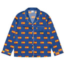 Comprar Pijama de manga larga Azul Bandera España con ribete La Flamenca de Borgoña Bandera España