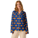 Comprar Pijama de manga larga Azul Bandera España con ribete La Flamenca de Borgoña Bandera España