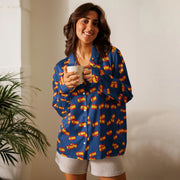 Comprar Pijama de manga larga Azul Bandera España movimiento La Flamenca de Borgoña Bandera España