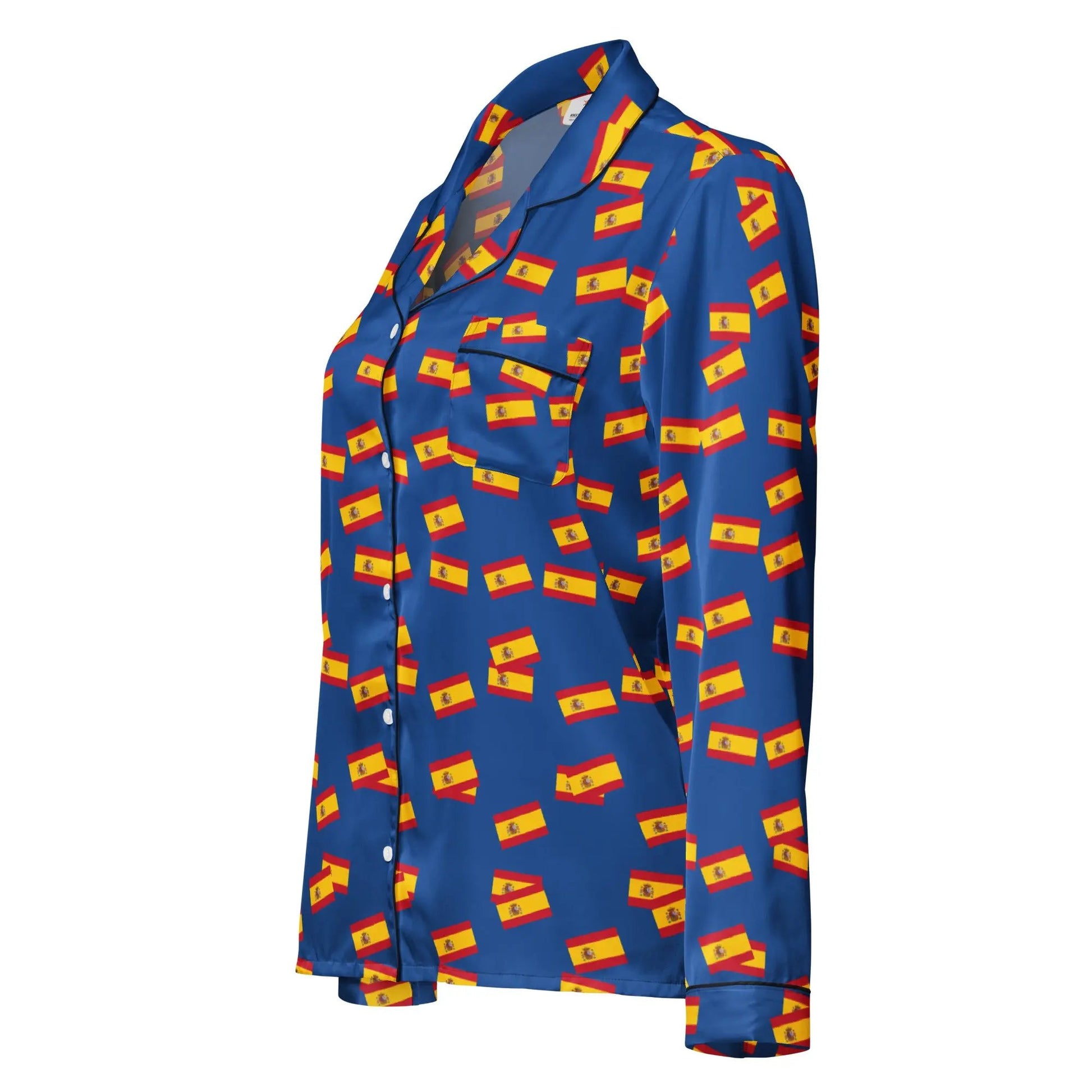 Comprar Pijama de manga larga Azul Bandera España movimiento La Flamenca de Borgoña Bandera España