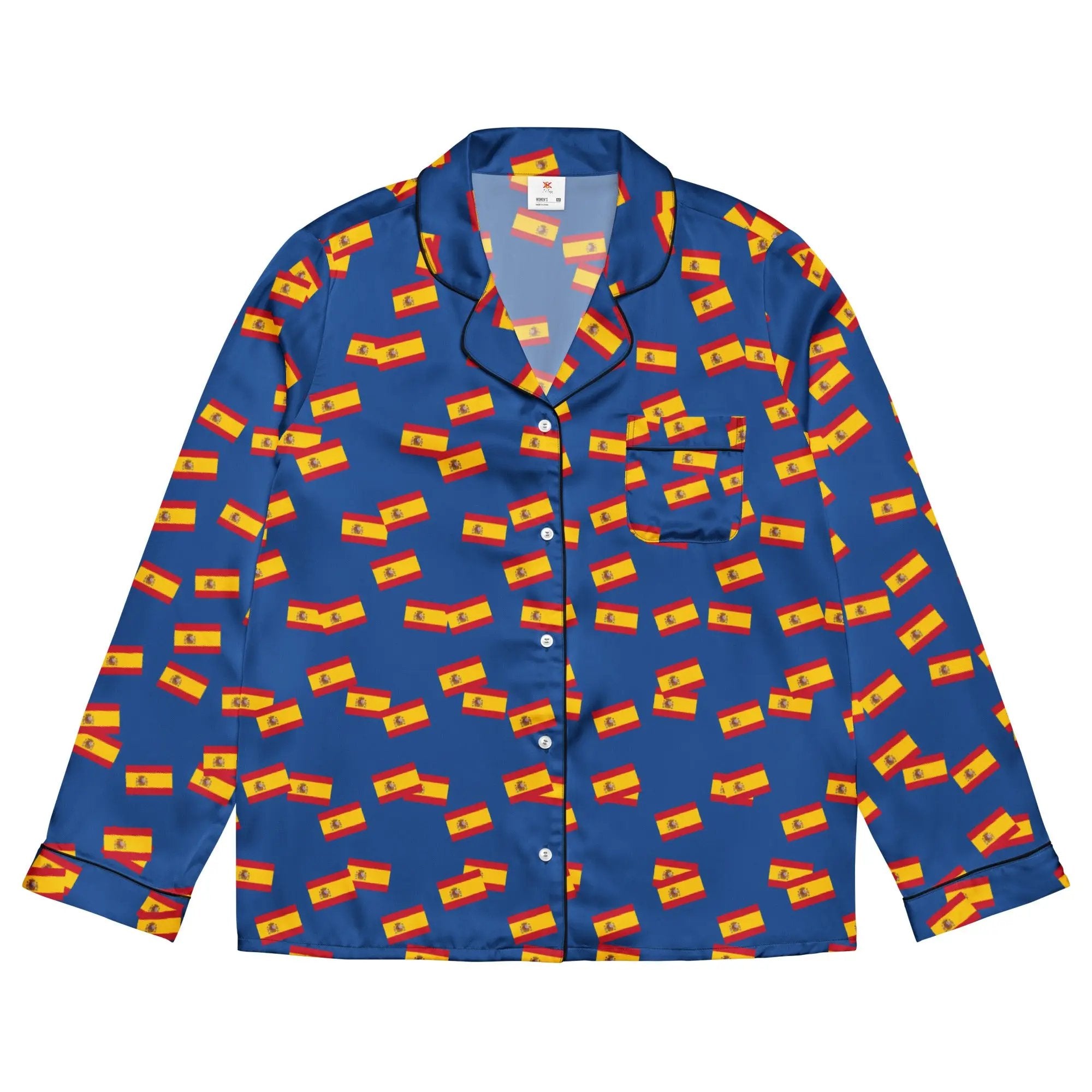Comprar Pijama de manga larga Azul Bandera España movimiento La Flamenca de Borgoña Bandera España