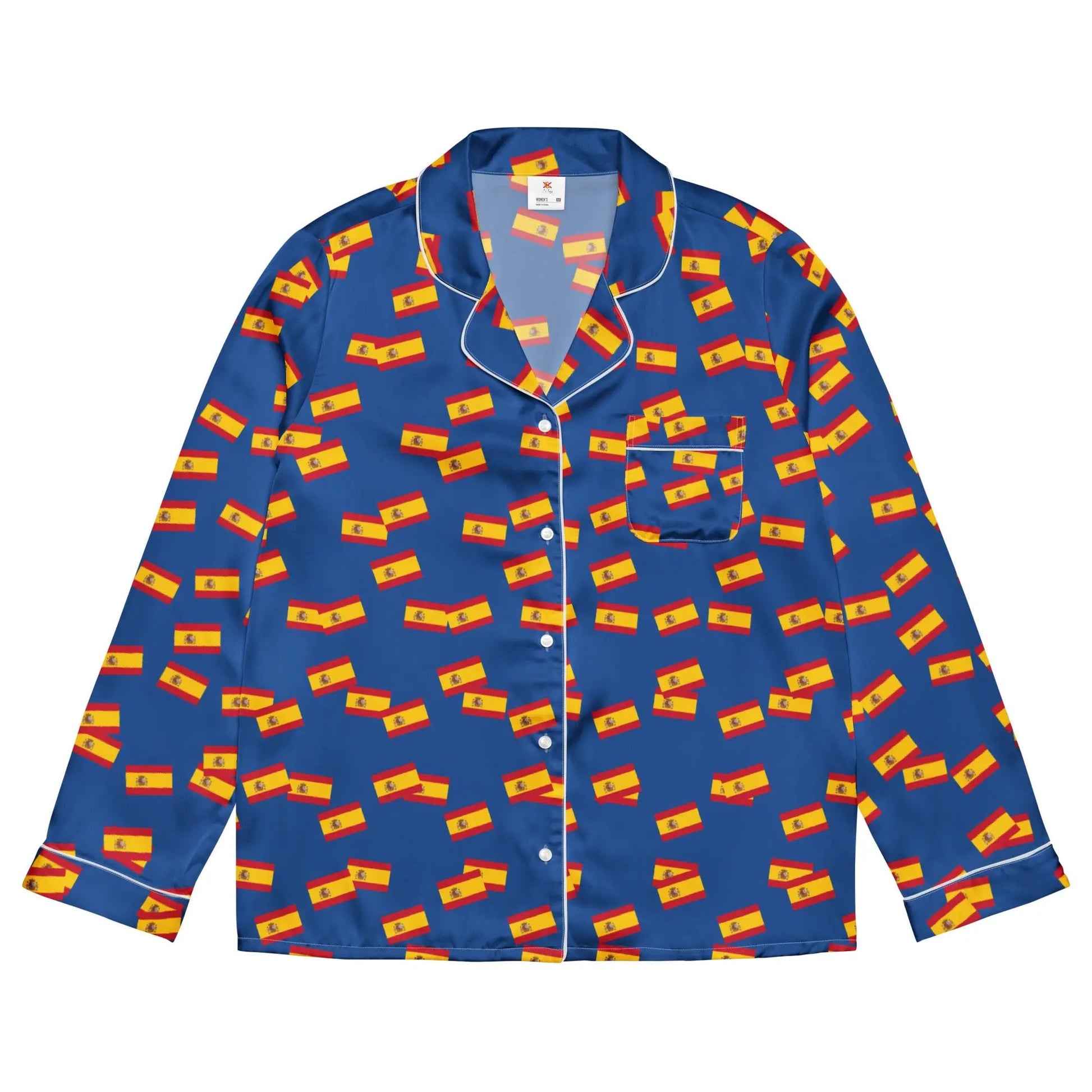 Comprar Pijama de manga larga Azul Bandera España movimiento La Flamenca de Borgoña Bandera España