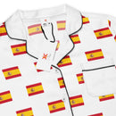 Comprar Pijama de manga larga Blanco Bandera España con ribete La Flamenca de Borgoña Bandera España