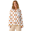 Comprar Pijama de manga larga Blanco Bandera España con ribete La Flamenca de Borgoña Bandera España