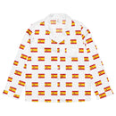 Comprar Pijama de manga larga Blanco Bandera España con ribete La Flamenca de Borgoña Bandera España