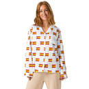 Comprar Pijama de manga larga Blanco Bandera España con ribete La Flamenca de Borgoña Bandera España