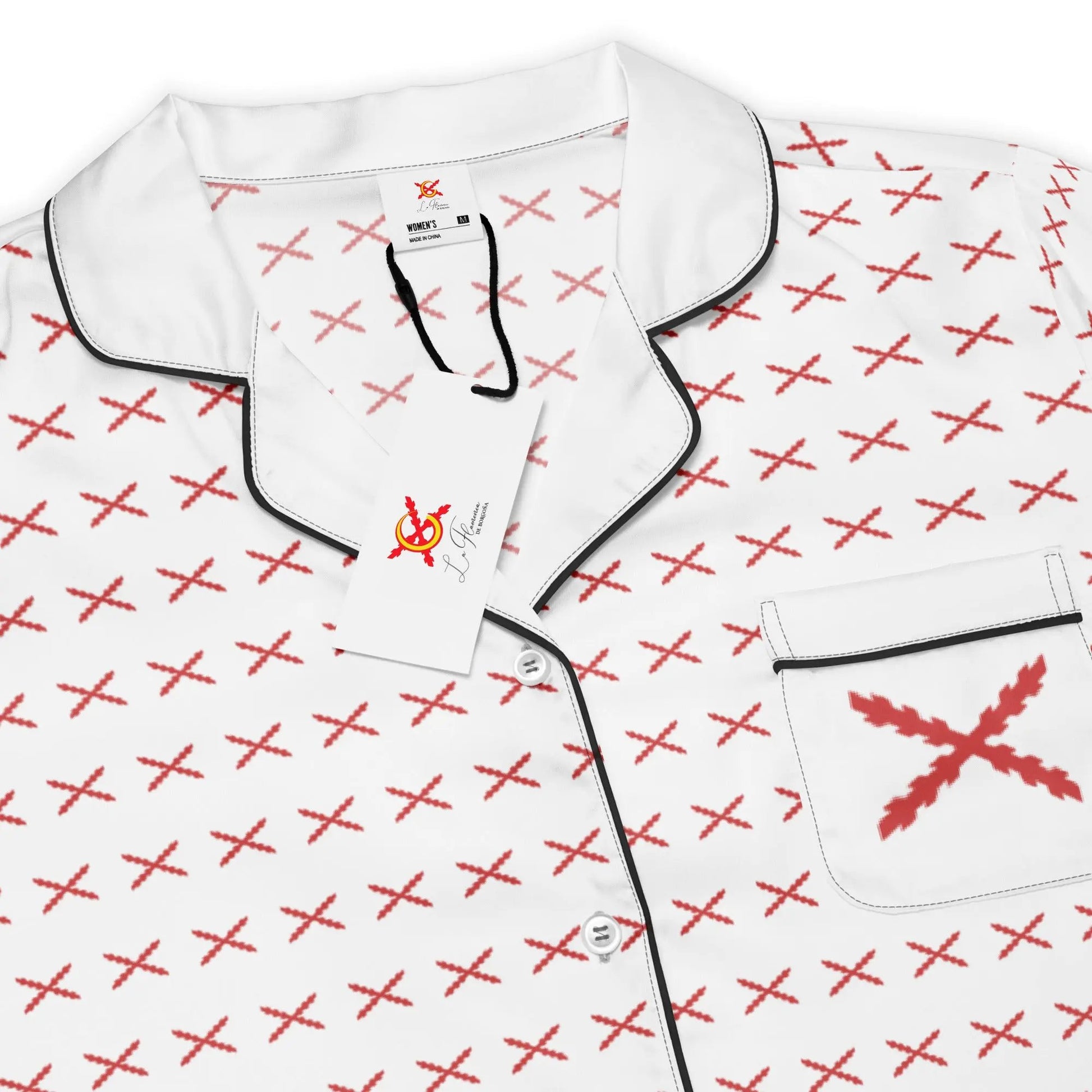 Comprar Pijama de manga larga Cruz de Borgoña con ribete La Flamenca de Borgoña Bandera España