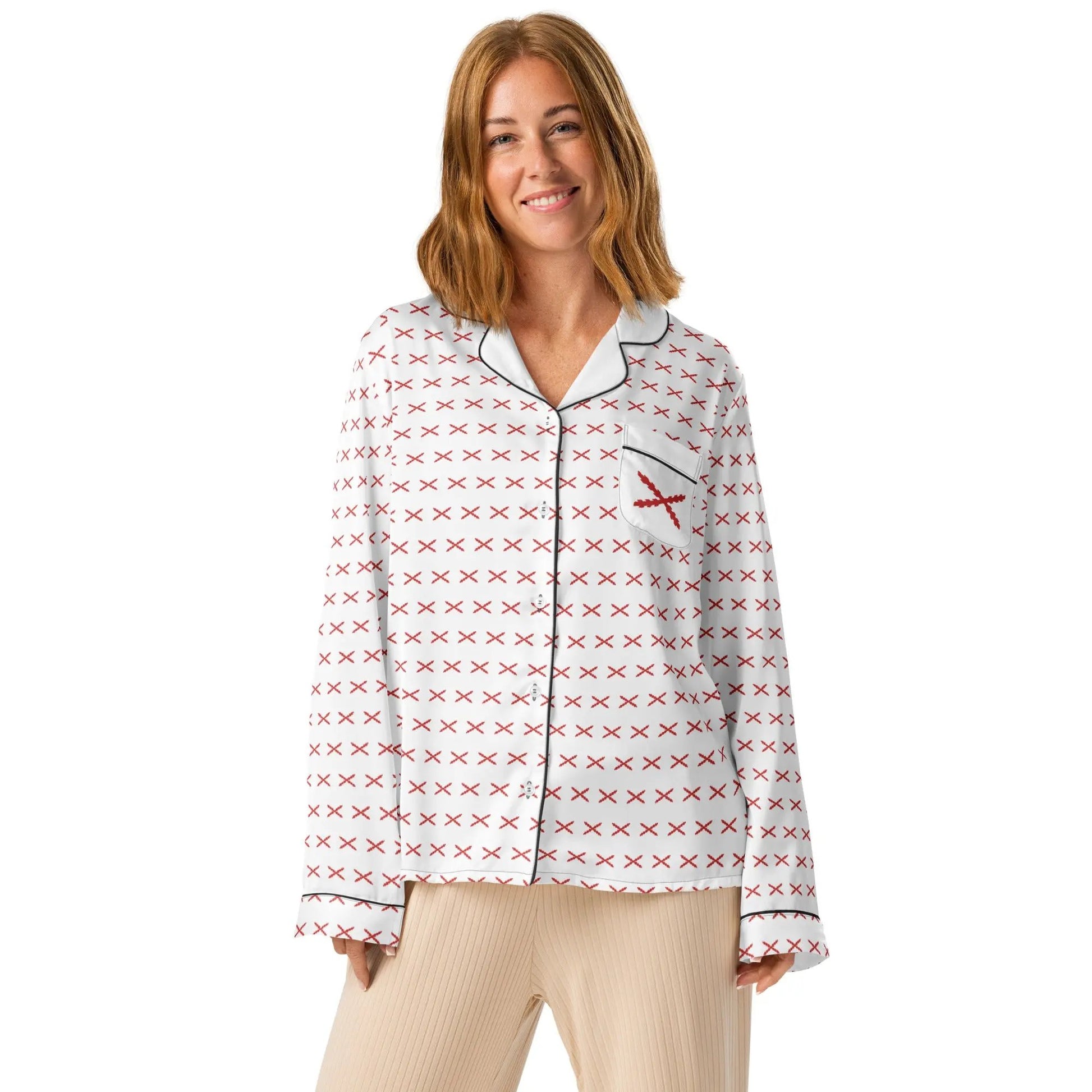 Comprar Pijama de manga larga Cruz de Borgoña con ribete La Flamenca de Borgoña Bandera España