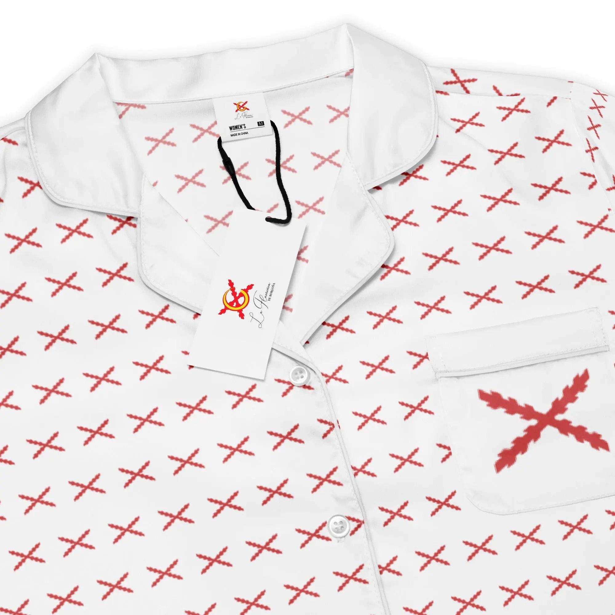 Comprar Pijama de manga larga Cruz de Borgoña con ribete La Flamenca de Borgoña Bandera España