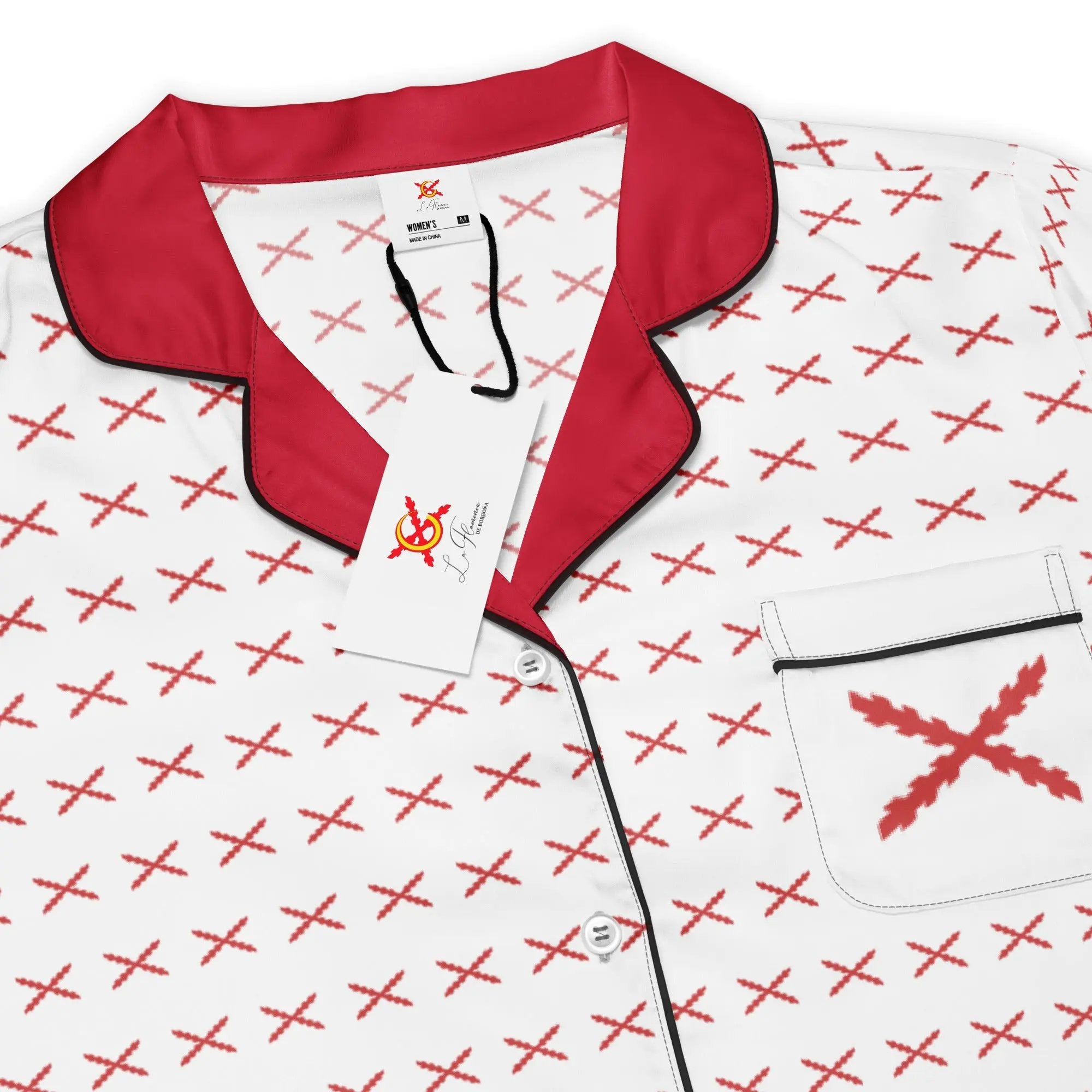 Comprar Pijama de manga larga Cruz de Borgoña con ribete La Flamenca de Borgoña Bandera España
