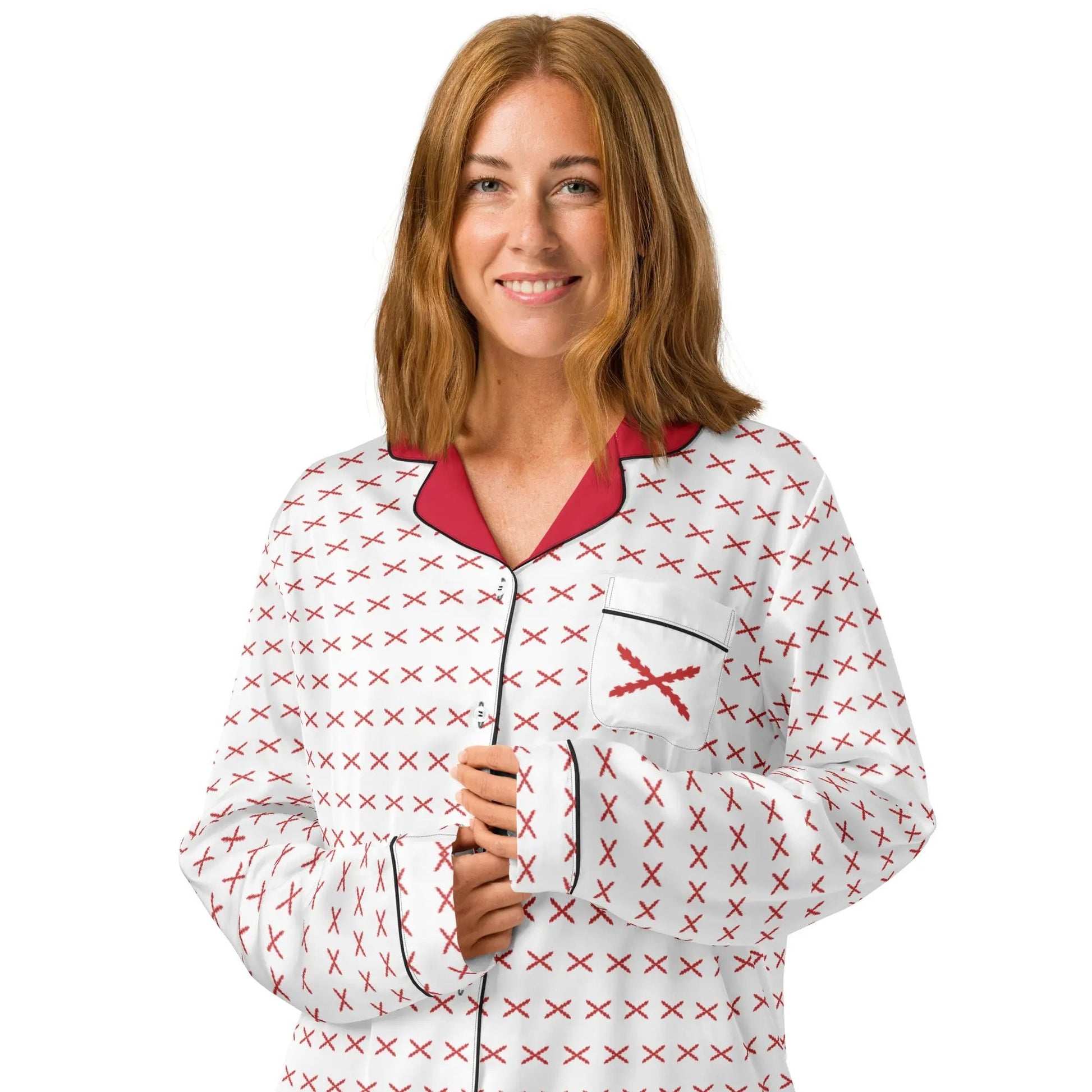 Comprar Pijama de manga larga Cruz de Borgoña con ribete La Flamenca de Borgoña Bandera España