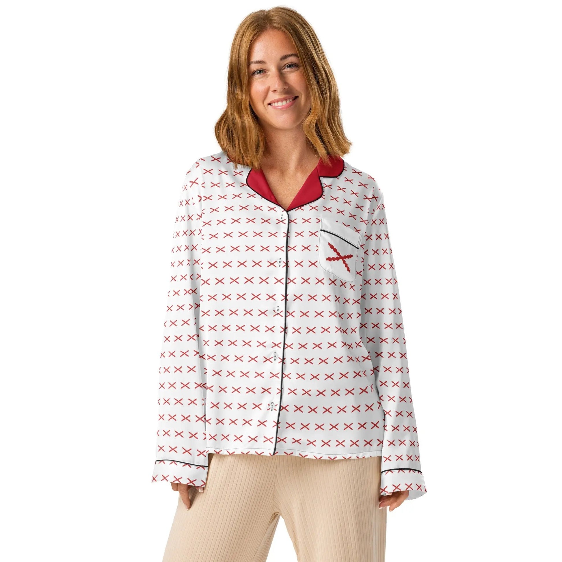 Comprar Pijama de manga larga Cruz de Borgoña con ribete La Flamenca de Borgoña Bandera España