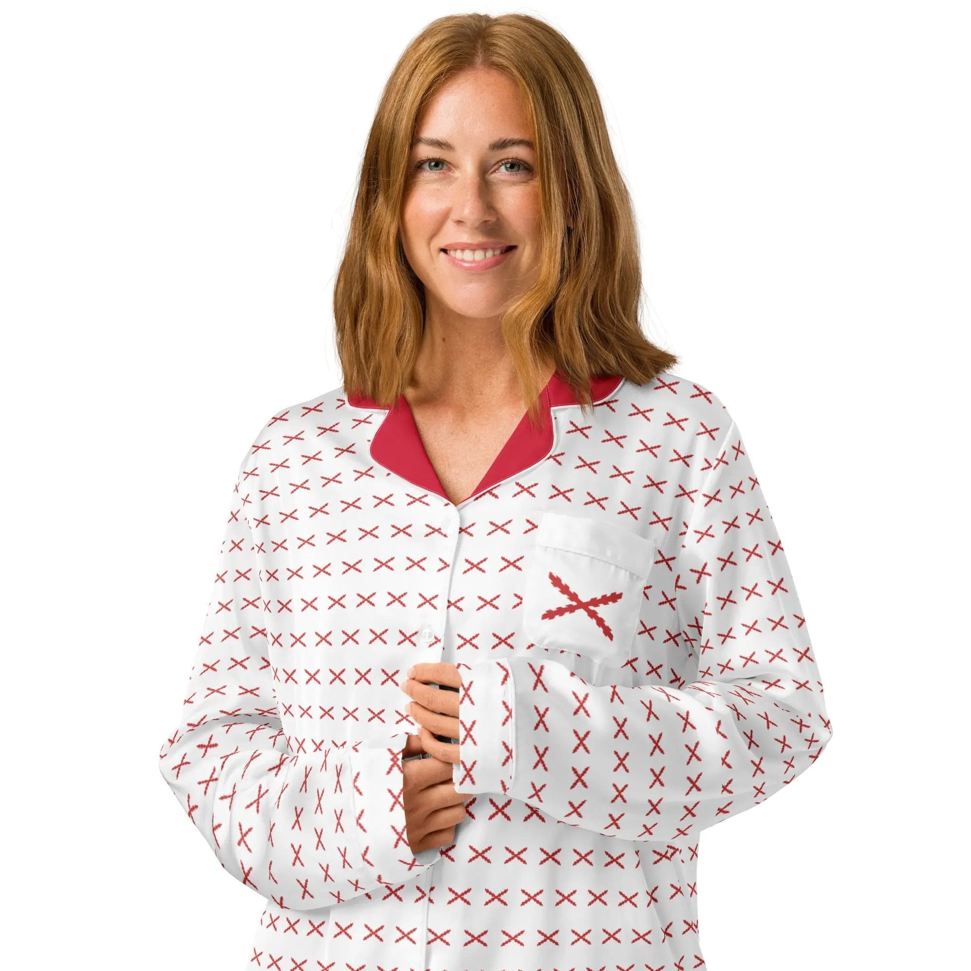 Comprar Pijama de manga larga Cruz de Borgoña con ribete La Flamenca de Borgoña Bandera España