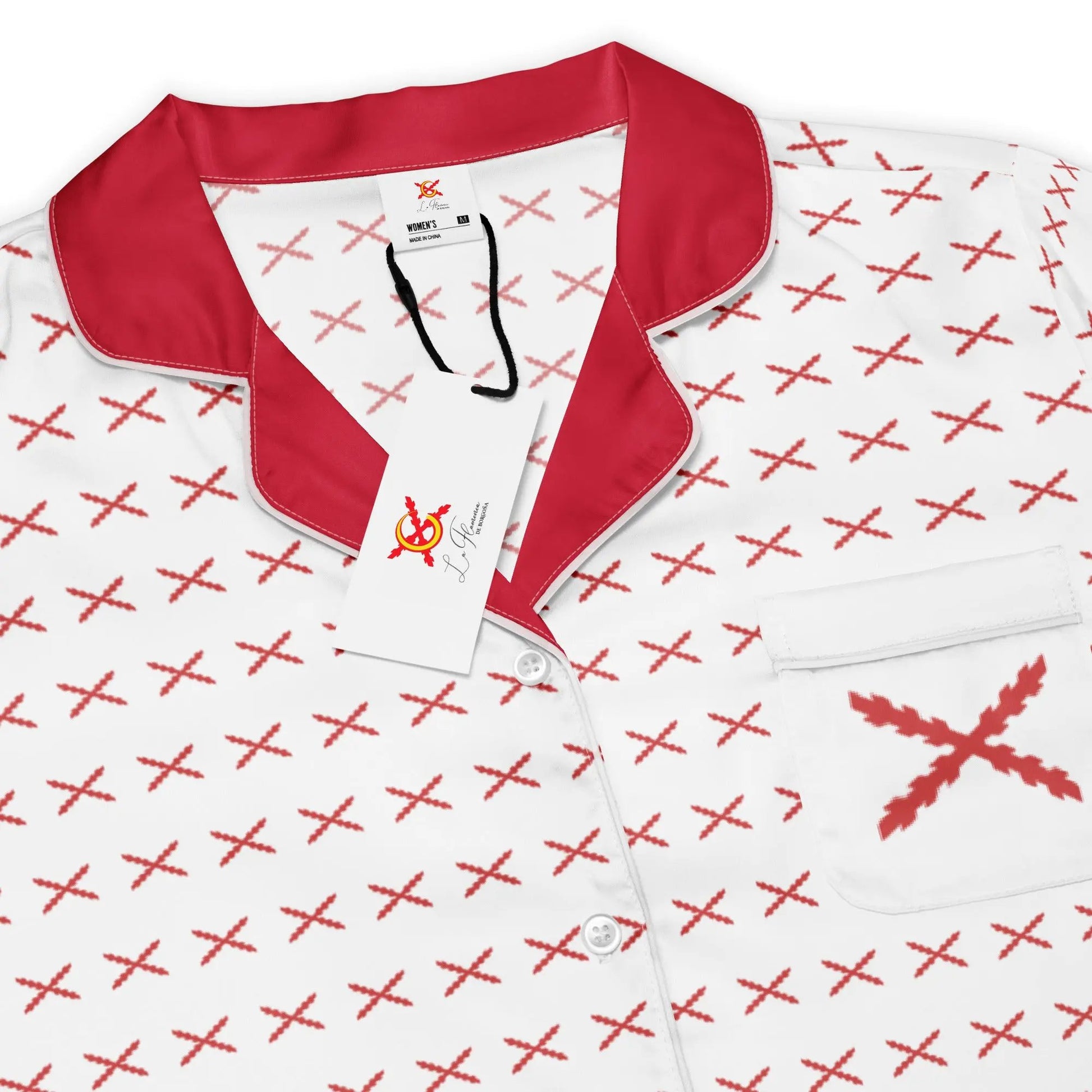 Comprar Pijama de manga larga Cruz de Borgoña con ribete La Flamenca de Borgoña Bandera España