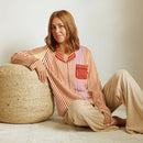 Comprar Pijama de manga larga Líneas La Flamenca de Borgoña Bandera España