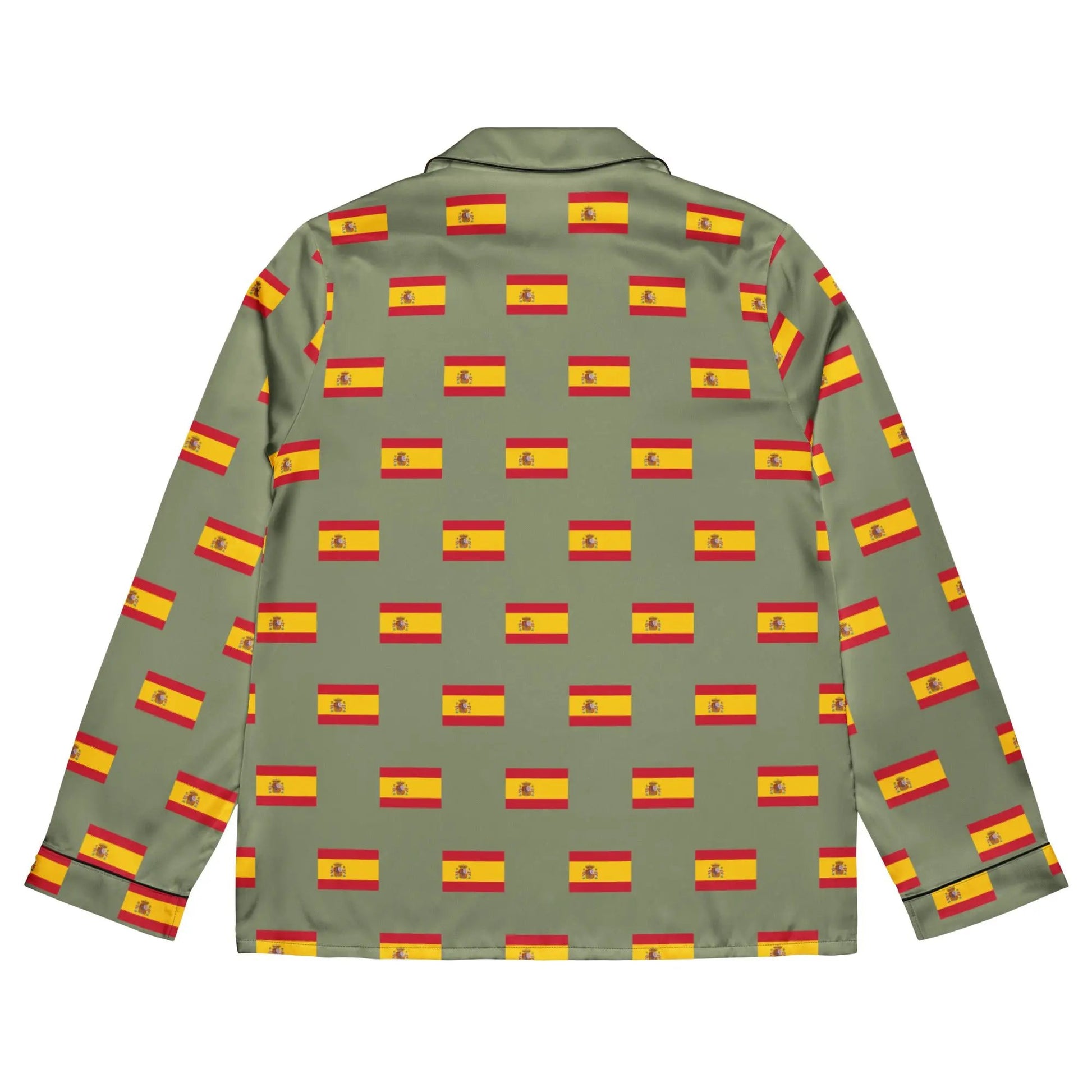 Comprar Pijama de manga larga Verde Bandera España con Ribete La Flamenca de Borgoña Bandera España