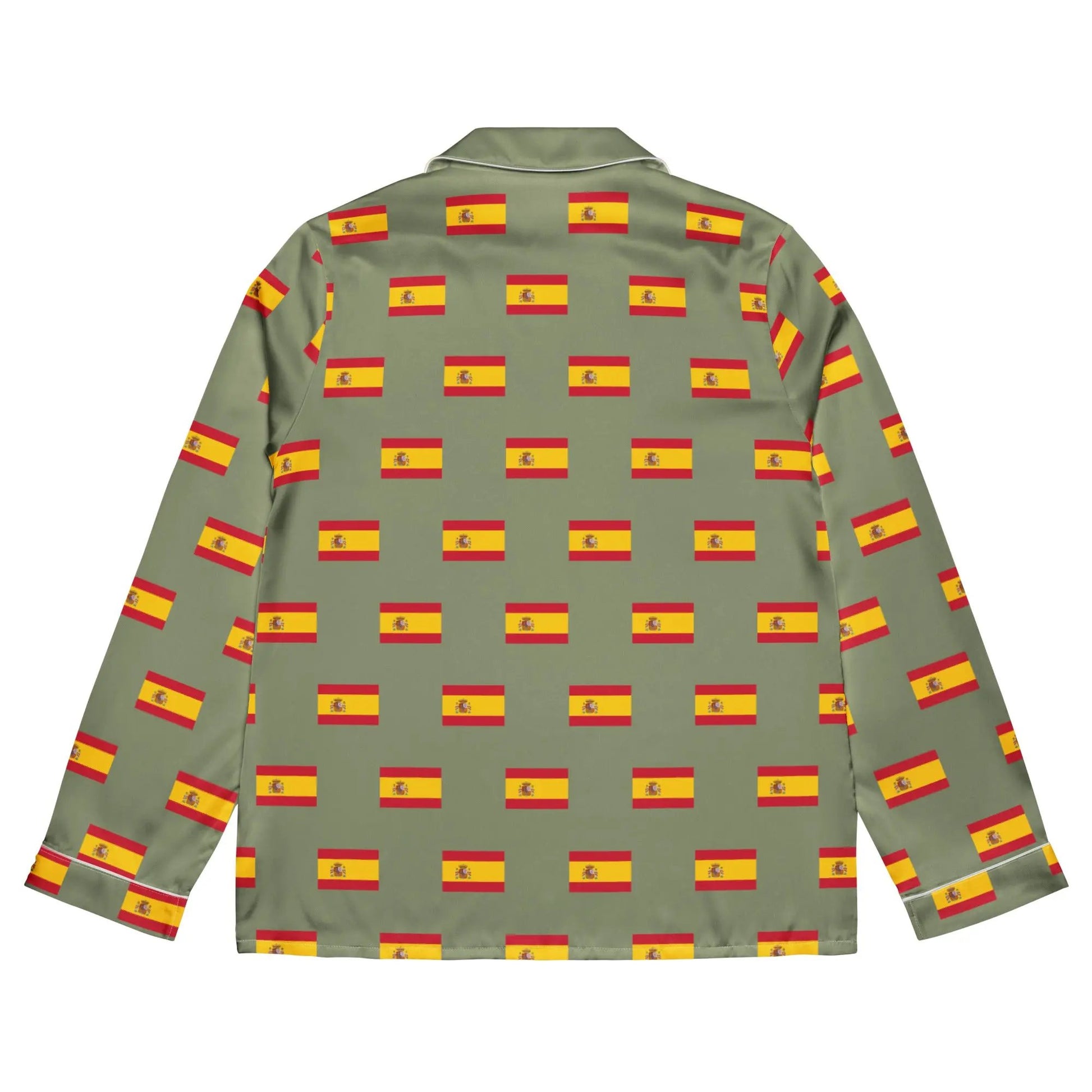 Comprar Pijama de manga larga Verde Bandera España con Ribete La Flamenca de Borgoña Bandera España