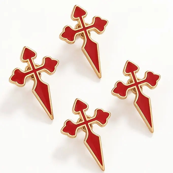 Comprar Pin Cruz de Santiago La Flamenca de Borgoña Bandera España