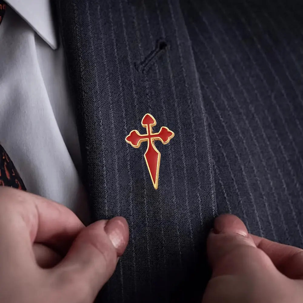Comprar Pin Cruz de Santiago La Flamenca de Borgoña Bandera España