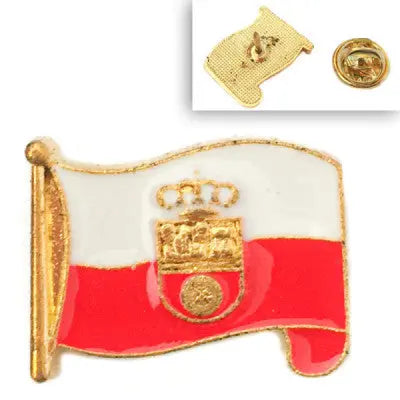 Comprar Pin de Solapa Bandera de Cantabria Ondeante Esmaltado La Flamenca de Borgoña Bandera España