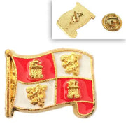 Comprar Pin de Solapa Bandera de Castilla y León Espejo Esmaltado La Flamenca de Borgoña Bandera España