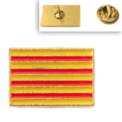 Comprar Pin de Solapa Bandera de Cataluña Esmaltado La Flamenca de Borgoña Bandera España
