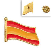 Comprar Pin de Solapa Bandera de España Ondeante Esmaltado La Flamenca de Borgoña Bandera España