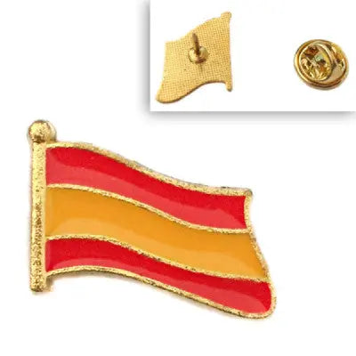 Comprar Pin de Solapa Bandera de España Ondeante Esmaltado La Flamenca de Borgoña Bandera España