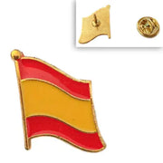 Comprar Pin de Solapa Bandera de España Ondeante Esmaltado La Flamenca de Borgoña Bandera España