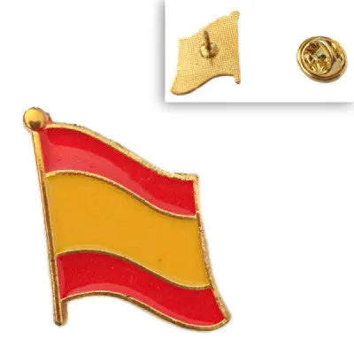 Comprar Pin de Solapa Bandera de España Ondeante Esmaltado La Flamenca de Borgoña Bandera España