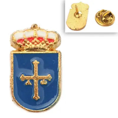 Comprar Pin de Solapa Escudo de Asturias Esmaltado La Flamenca de Borgoña Bandera España