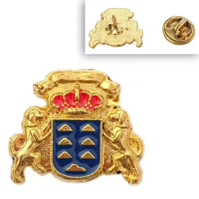 Comprar Pin de Solapa Escudo de Canarias Esmaltado La Flamenca de Borgoña Bandera España