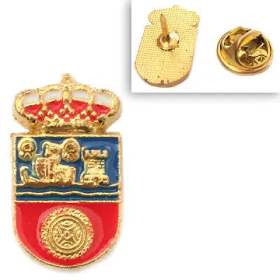 Comprar Pin de Solapa Escudo de Cantabria Esmaltado La Flamenca de Borgoña Bandera España