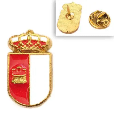 Comprar Pin de Solapa Escudo de Castilla-La Mancha Esmaltado La Flamenca de Borgoña Bandera España