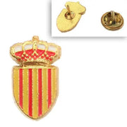 Comprar Pin de Solapa Escudo de Cataluña Esmaltado La Flamenca de Borgoña Bandera España