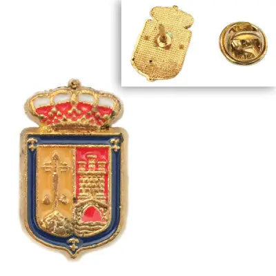 Comprar Pin de Solapa Escudo de La Rioja Esmaltado La Flamenca de Borgoña Bandera España