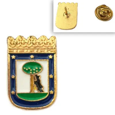 Comprar Pin de Solapa Escudo de la Villa de Madrid Esmaltado La Flamenca de Borgoña Bandera España