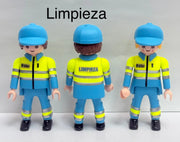 Playmobil Custom Limpieza Viaria personalizado (Azul y amarillo)