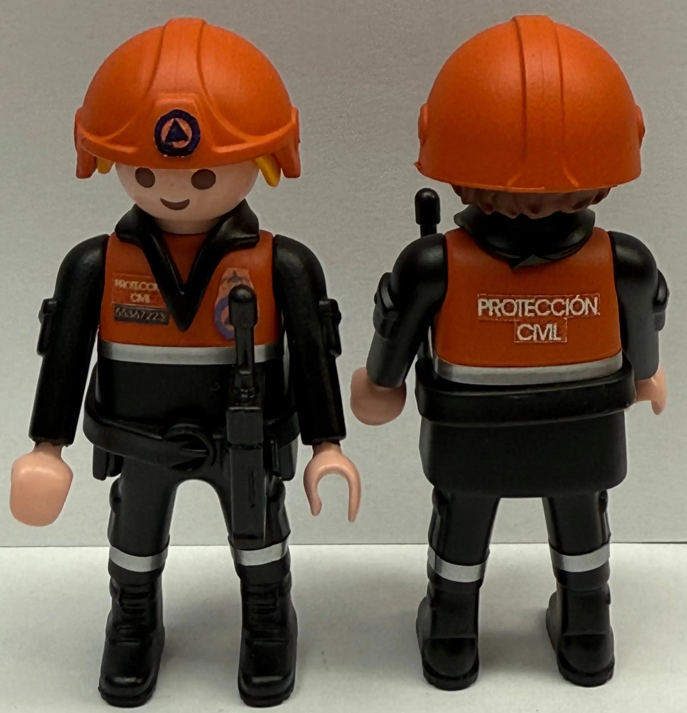 Playmobil Custom Protección Civil con Casco personalizado