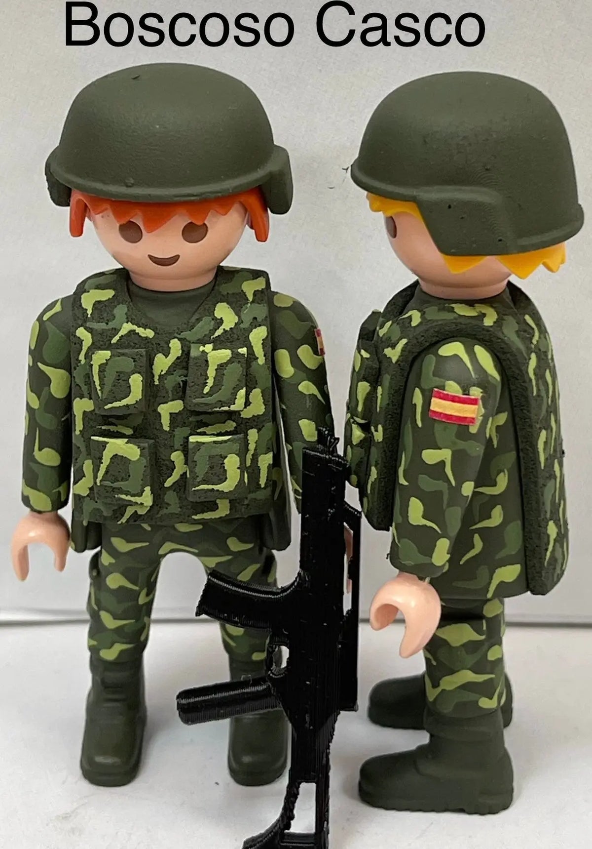 Comprar Playmobil Custom Soldado uniforme Boscoso Casco La Flamenca de Borgoña Bandera España