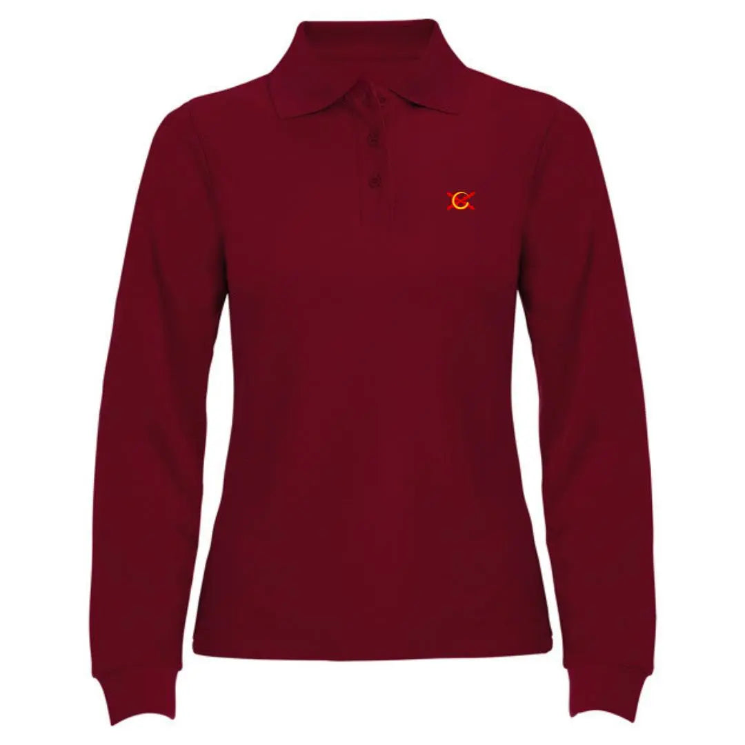 Comprar Polo Bandera España granate manga larga mujer Bandera España La Flamenca de Borgoña Patricia Muñoz VOX