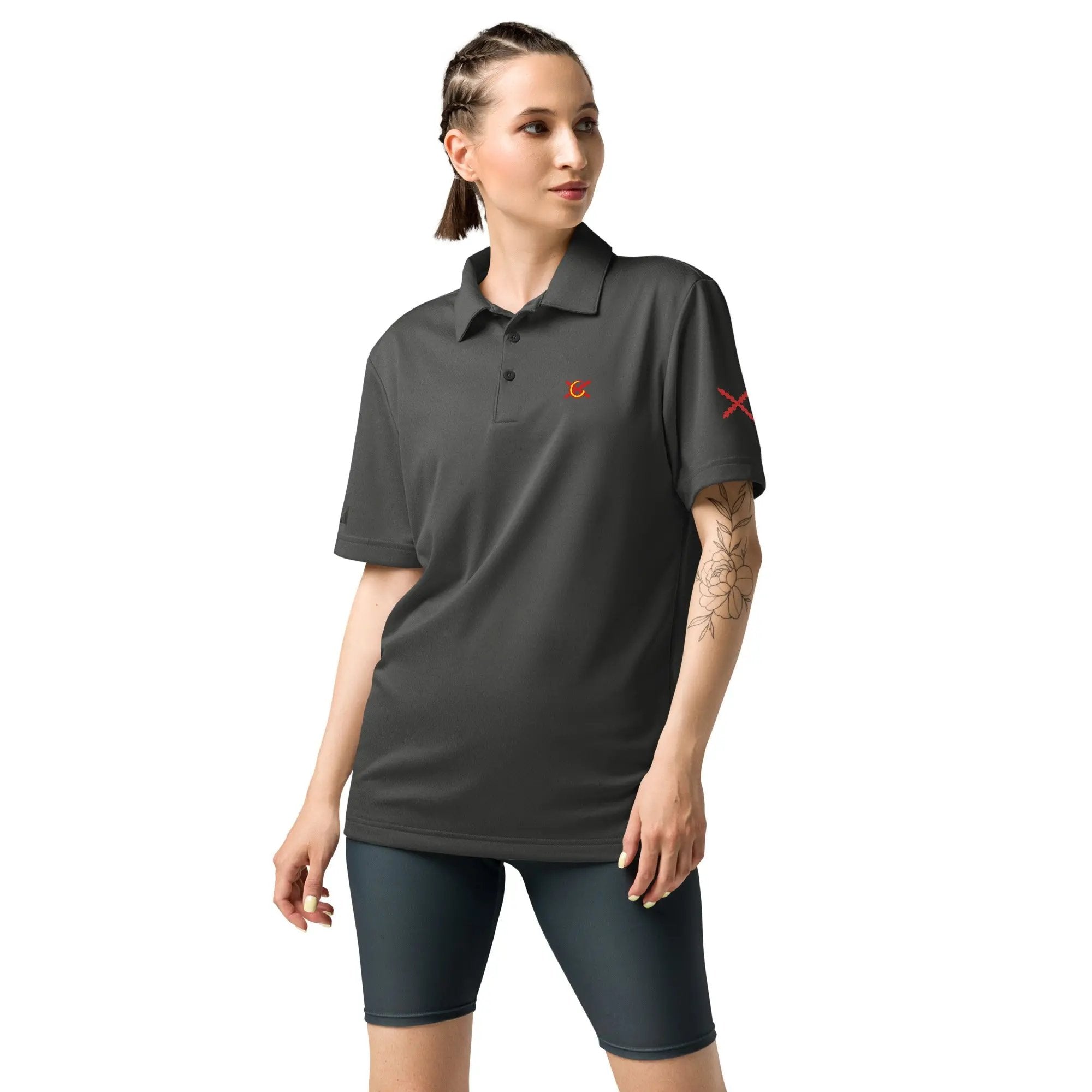 Comprar Polo adidas Space-Dyed "Ser español es un Honor" La Flamenca de Borgoña Bandera España