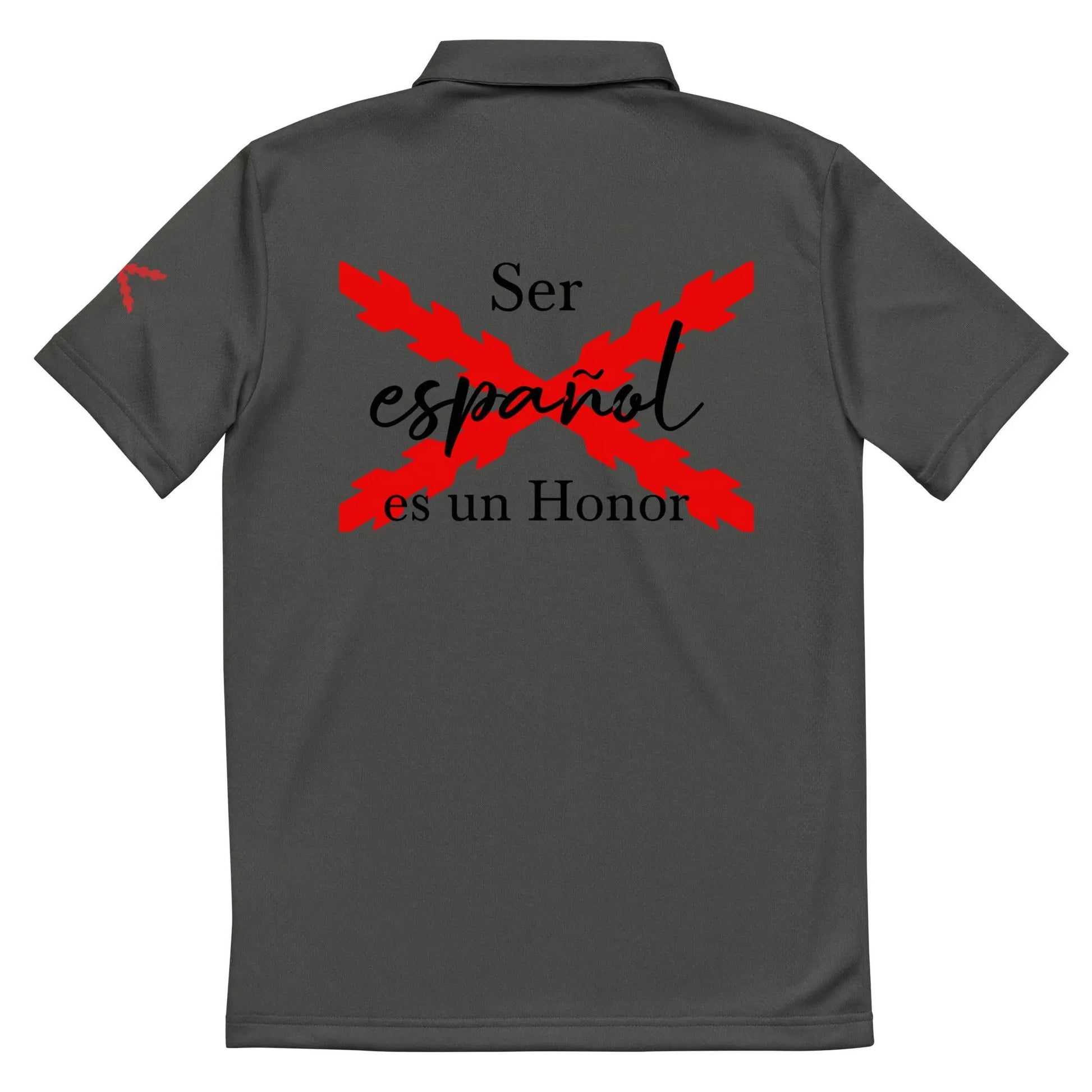 Comprar Polo adidas Space-Dyed "Ser español es un Honor" La Flamenca de Borgoña Bandera España