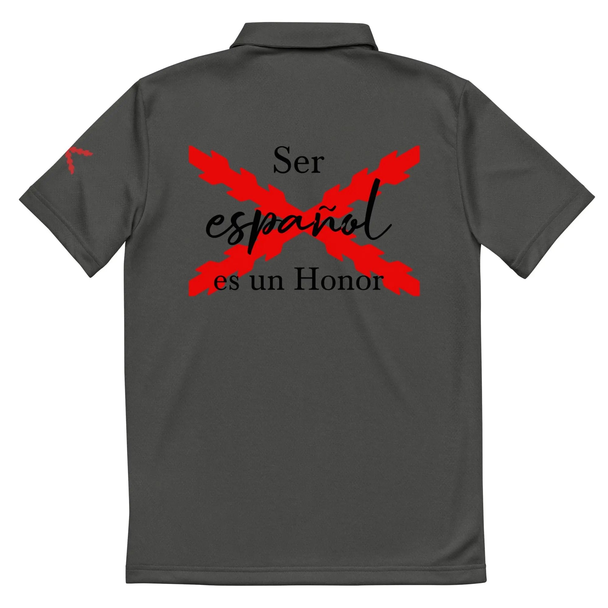 Comprar Polo adidas Space-Dyed "Ser español es un Honor" La Flamenca de Borgoña Bandera España