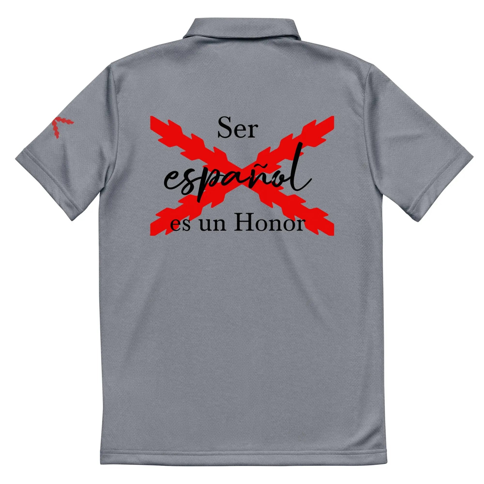 Comprar Polo adidas Space-Dyed "Ser español es un Honor" La Flamenca de Borgoña Bandera España