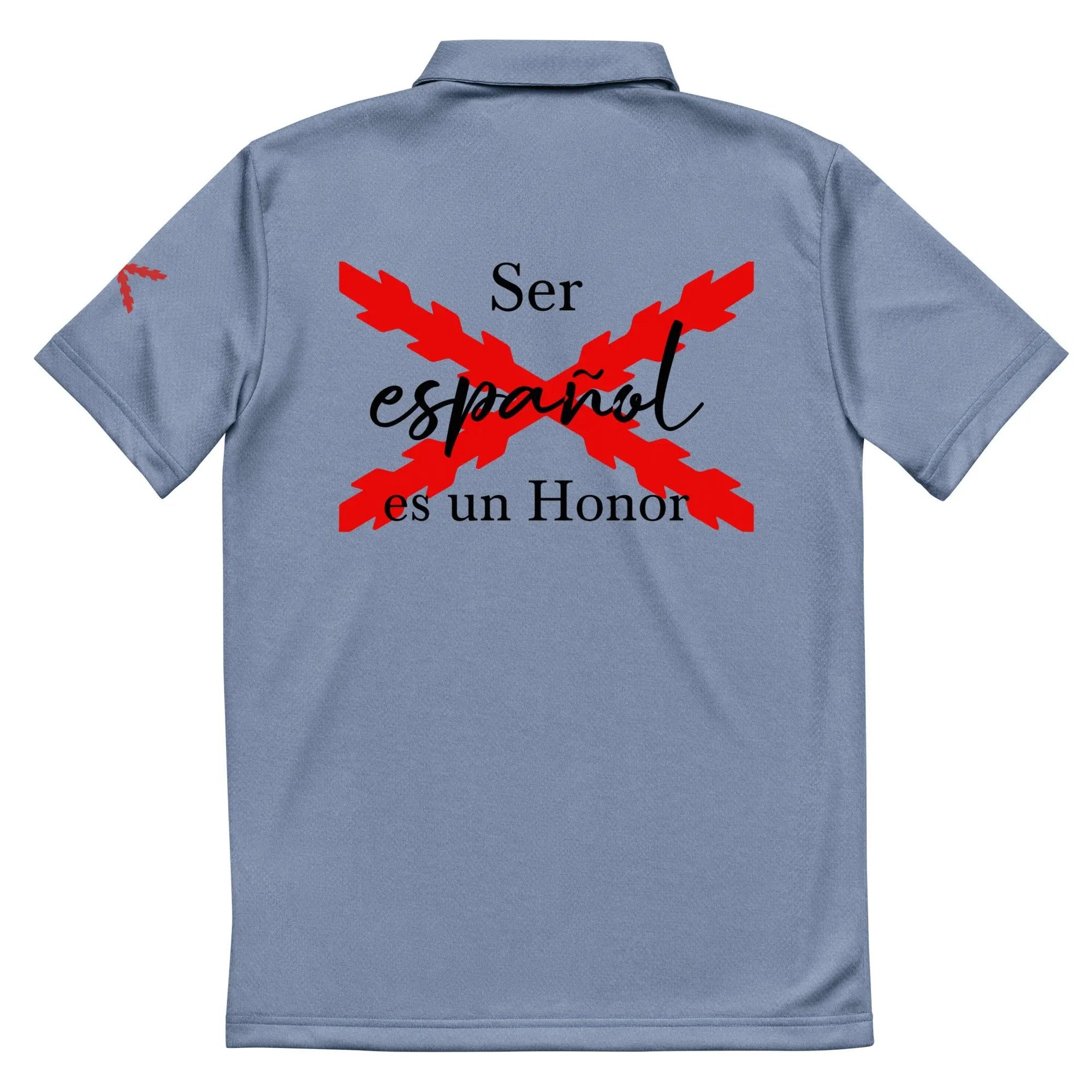 Comprar Polo adidas Space-Dyed "Ser español es un Honor" La Flamenca de Borgoña Bandera España