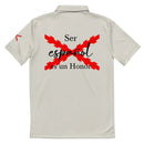 Comprar Polo adidas Space-Dyed "Ser español es un Honor" La Flamenca de Borgoña Bandera España