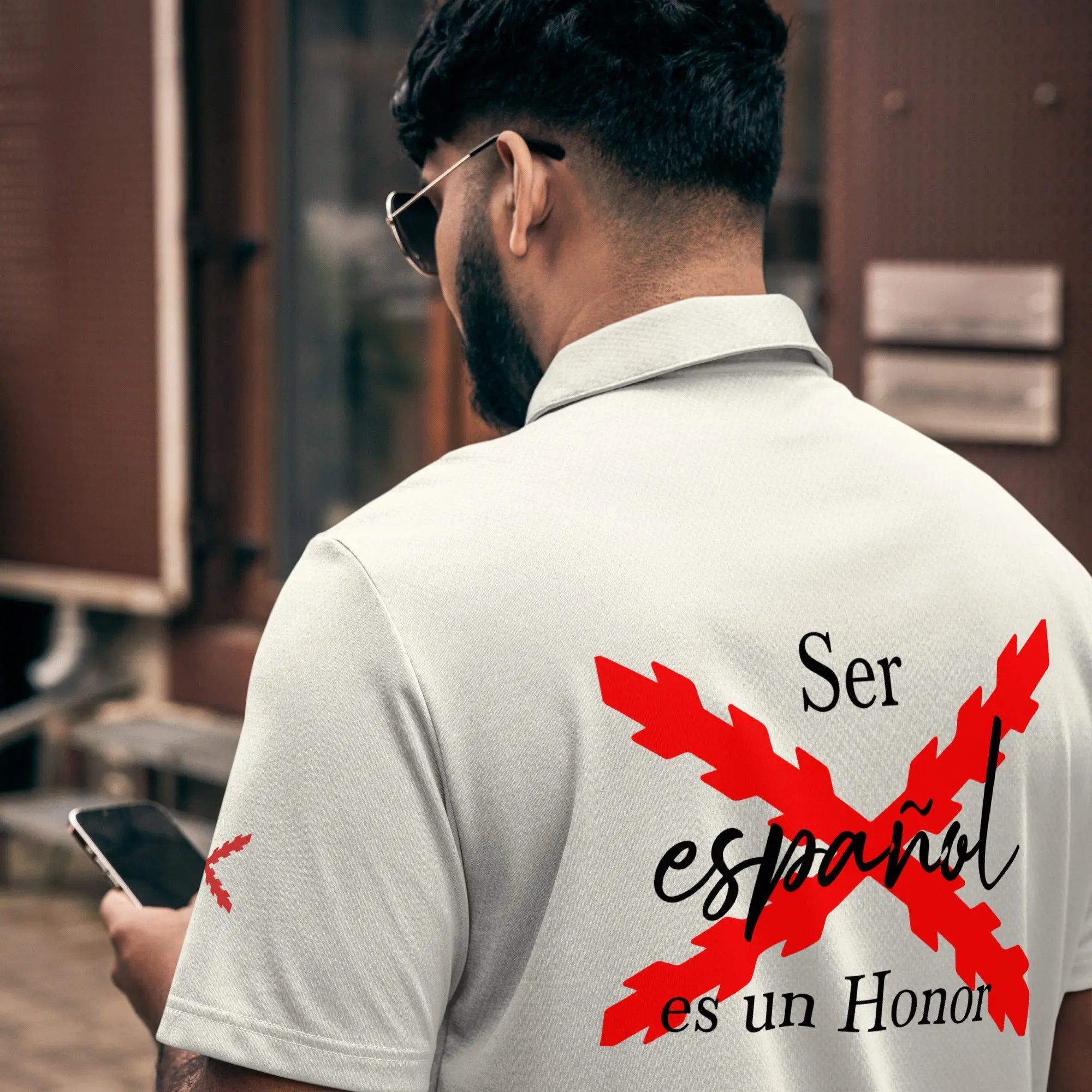 Comprar Polo adidas Space-Dyed "Ser español es un Honor" La Flamenca de Borgoña Bandera España